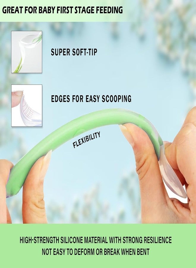 Nibbler Baby Silicone Feeding Spoon | Soft Tip Infant Spoon for Newborns & Toddlers, BPA Free, Gentle on Gums (Pack of 3) - Image 4