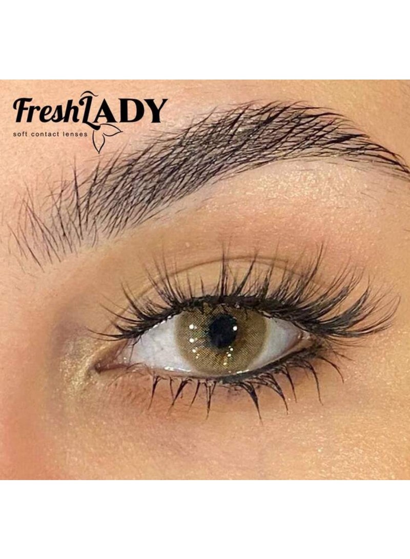 FRESH LADY Soft contact lenses for the eye - Ocre - Image 1