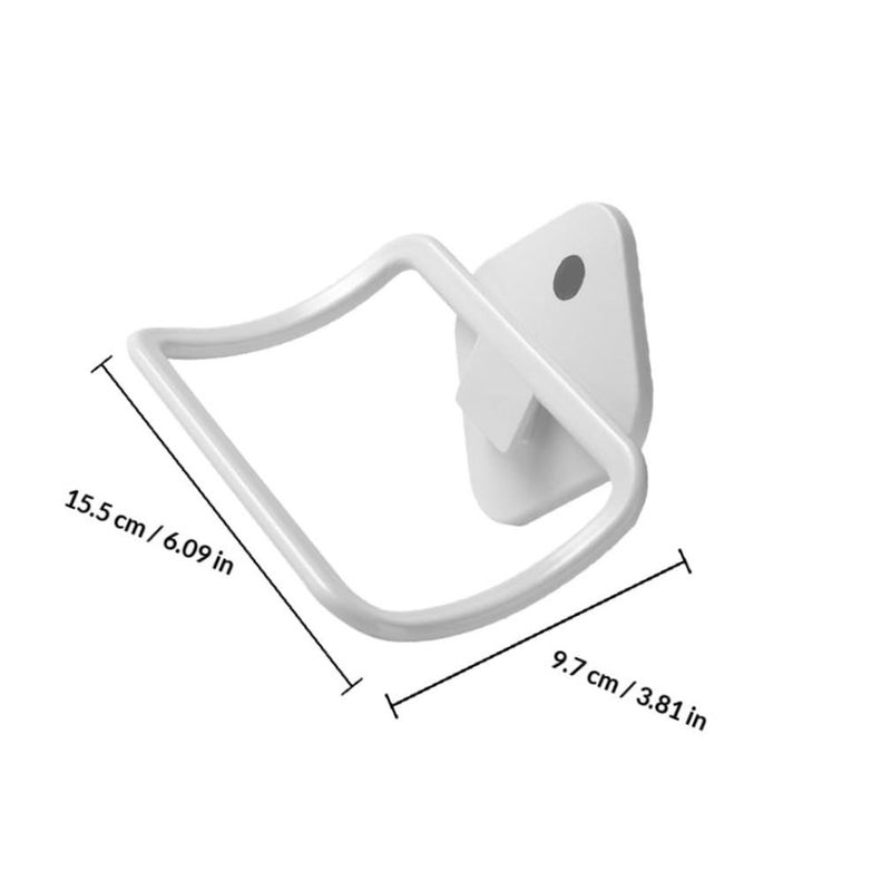 White Wall Mount Towel Rack No Drill Quick Drying For Bathroom Kitchen - Image 3