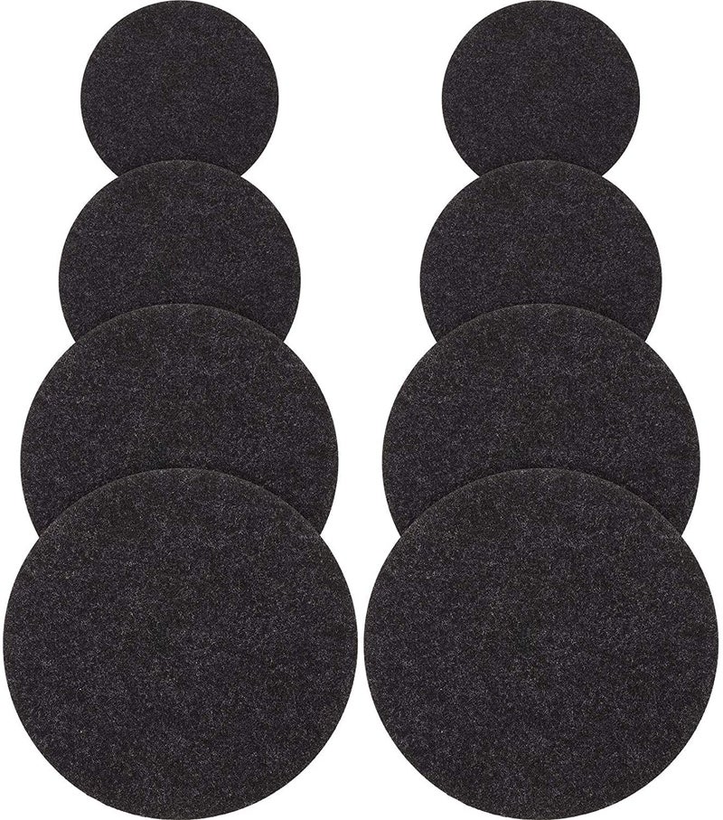 GREENSHEEP Plant Pot Coaster Mat - Reversible Waterproof Round Absorbent Felt Fabric Plant Pad for Gardening Indoor and Outdoor Pots 4/6/8/10 Inch (Dark Grey, 20 Pieces) - Image 2