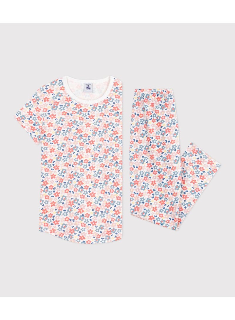 Petit Bateau Children's printed cotton pyjamas with short sleeves and long legs - Image 2