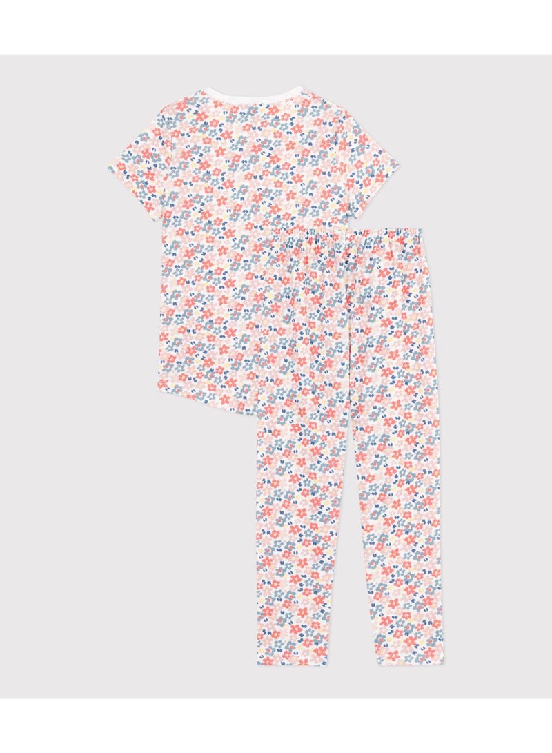 Petit Bateau Children's printed cotton pyjamas with short sleeves and long legs - Image 3