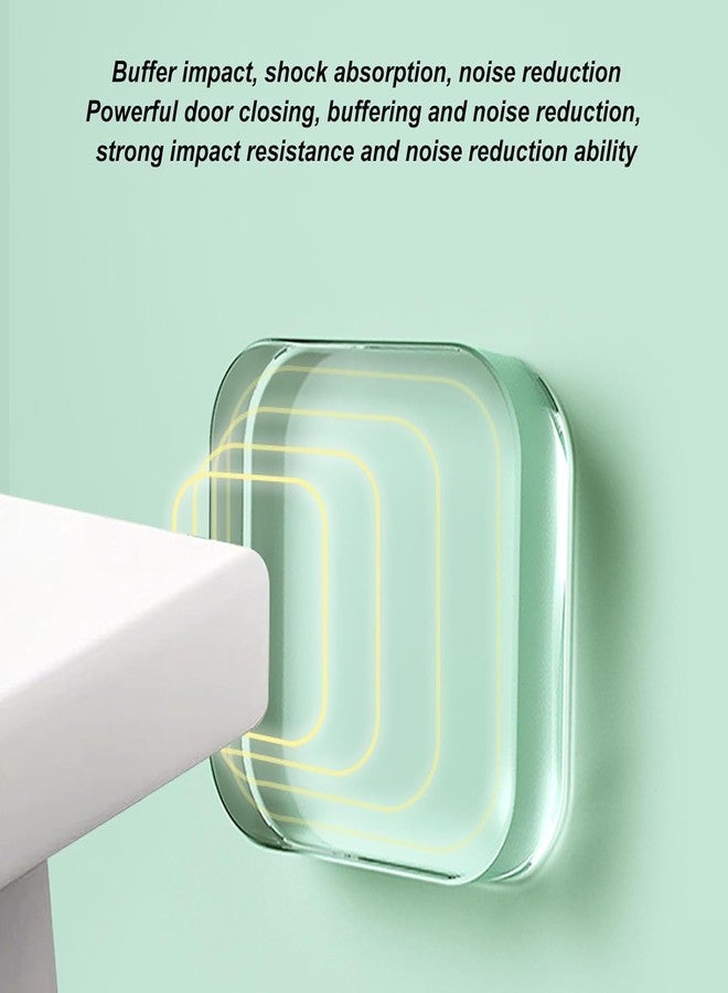 Veemok6 Pcs Door Stopper Wall Protector - Clear Square Wall Shield Bumper Guard from Door Knobs -Strong Self Adhesive Gel Pads - Washable, Reusable - Transparent Door Stop for Home, Office, Bathroom - Image 5
