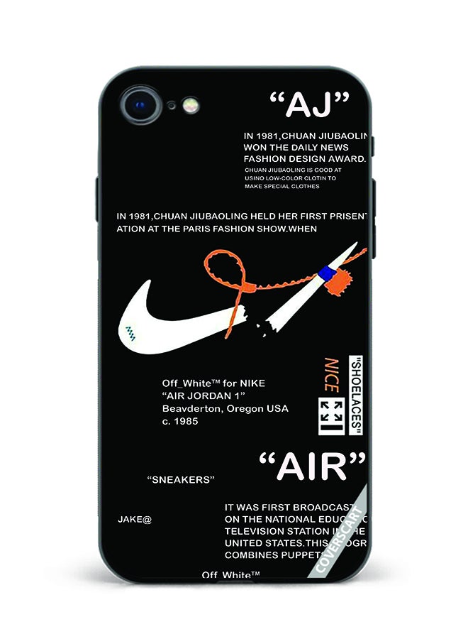 COVERSCART Protective Case Cover For Apple iPhone SE 2020 Nike Off Black Design Multicolour