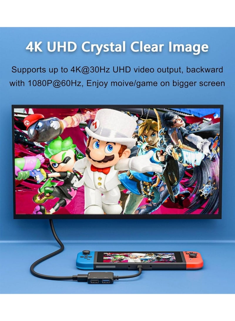 X-level USB C Hub HDMI Adapter, 4-in-1 USB C to HDMI 4K Adapter with PD 100W, USB 3.0 5Gbps for MacBook, iPad Pro, XPS, Surface, TV Dock Station for Switch/Steam Deck Dock ﻿ - Image 3