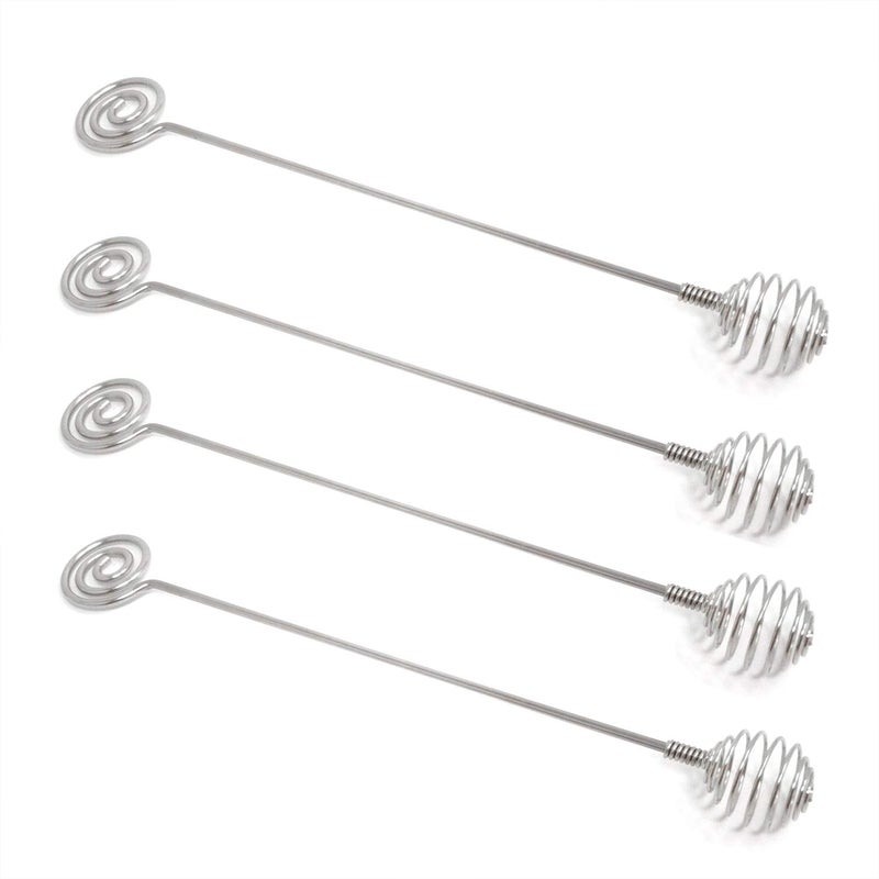 Honbay 4PCS Stainless Steel Honey Dipper Sticks Honey Spoon Dippers Stir Sticks Mixing Spoon for Honey Melted Chocolate Albumen