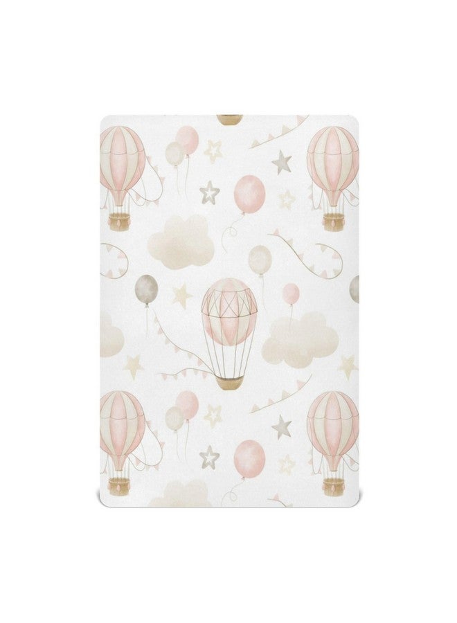 Kigai Hot Air Balloon Clouds Crib Sheet for Boys and Girls Jersey Knit Fitted Crib Sheet Cozy Soft Breathable Baby Crib Sheet Standard Baby Sheet and Toddler Bed Sheet, 28 x 52 in - Image 1
