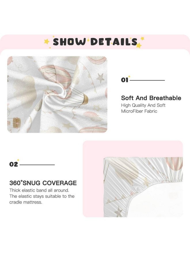 Kigai Hot Air Balloon Clouds Crib Sheet for Boys and Girls Jersey Knit Fitted Crib Sheet Cozy Soft Breathable Baby Crib Sheet Standard Baby Sheet and Toddler Bed Sheet, 28 x 52 in - Image 5