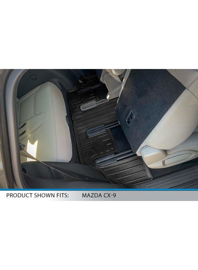SMARTLINER SC0523 Custom Fit 3rd Row Floor Mat Liners for 2020-2021 Mazda CX-9 with 2nd Row Bucket Seats no Center Console, Black - Image 1