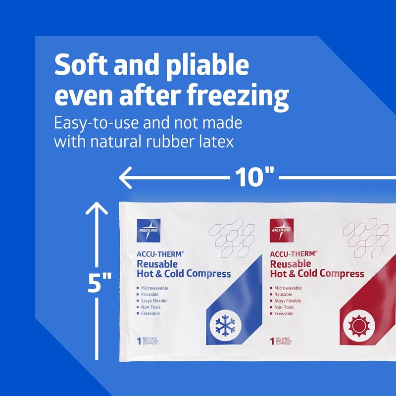 Medline Accu-Therm Reusable Hot & Cold Gel Packs - 5" x 10" - Image 3