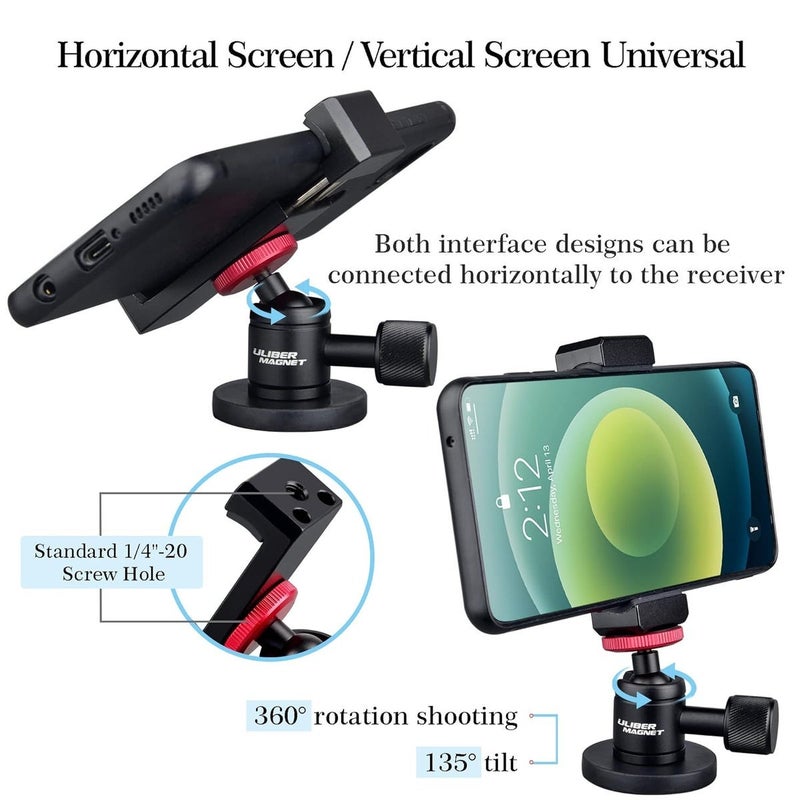 ULIBERMAGNET Magnetic Phone Mount, Strong Rubber Magnet Holder for Car, Gym, and More - Image 2