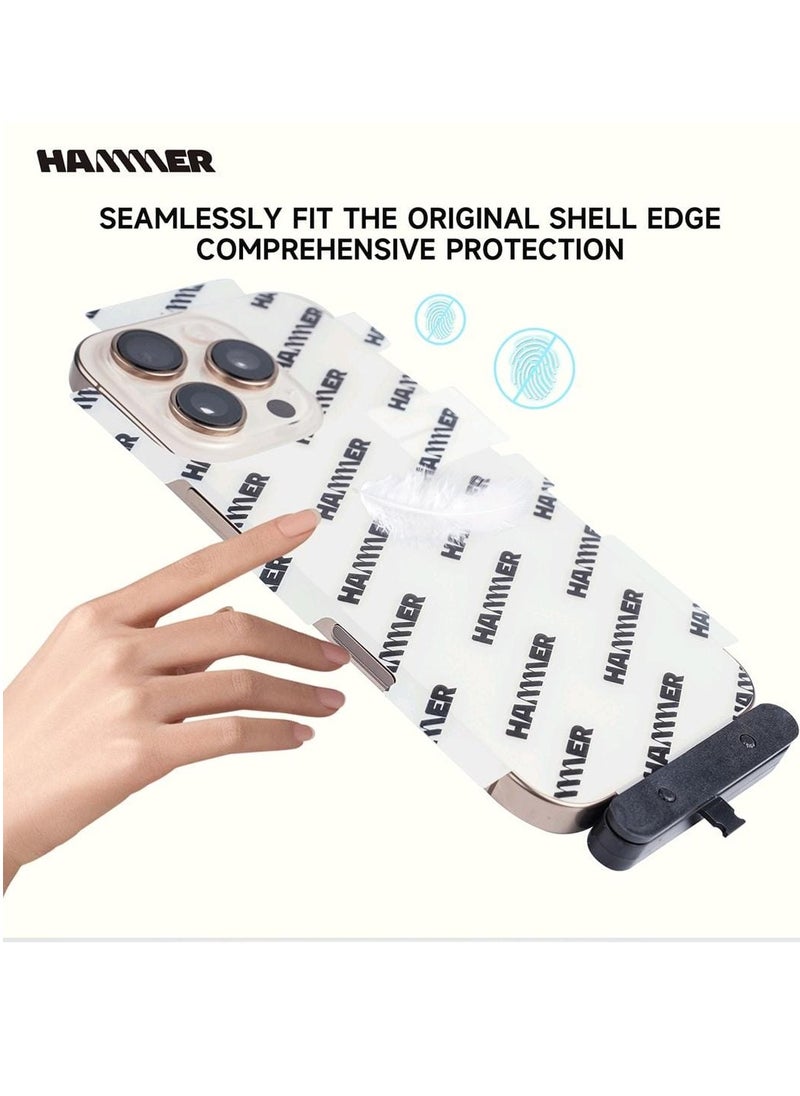 Hammer package complete iPhone 16 Pro comes with 2 transparent front protectors, a cover, and a slim crystal case anti-yellowing, drop-resistant, with a tilt degree, full lens protection, anti-scratch