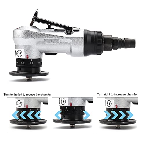 SI FANG Mini Pneumatic Chamfering Tool with Replace Blades Inserts and Bearings, 45 Degree Air Chamfer Deburring Tool, Portable Chamfering Machine for Metal C0.1-2 Angle Quick Trimming Beveling - Image 5