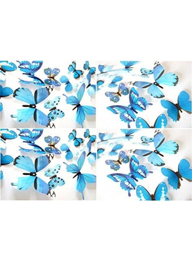 Trubetter Butterfly Wall Decals, 24 Pieces 4D Butterfly Removable Mural Stickers Wall Stickers Decal Wall Decor For Home And Room Decoration  - Image 1
