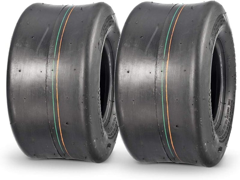 MaxAuto 11x6.00-5 Lawn Mower Tires,Tubeless 4 Ply 11x6-5 Smooth Zero Turn Garden Riding Tractor Lawnmower Go-Kart Tires, 2Pcs - Image 1