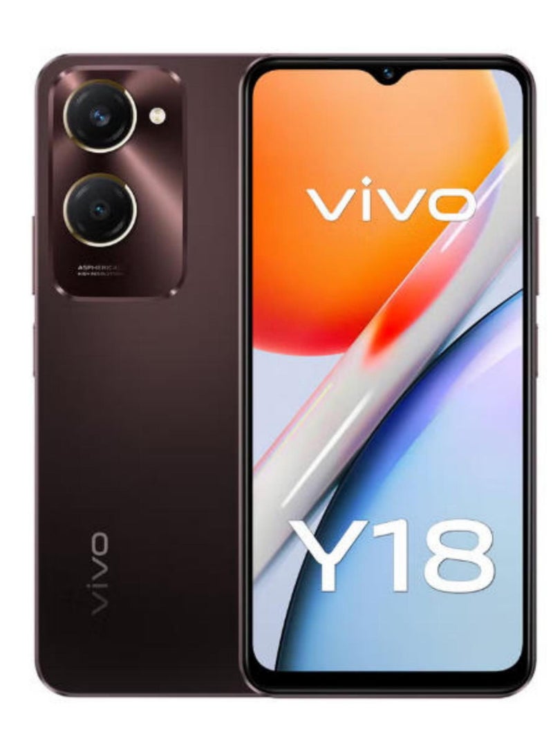 فيفو Y18 4G Dual SIM Mocha Brown 8GB RAM 256GB 4G - International Version - Image 1
