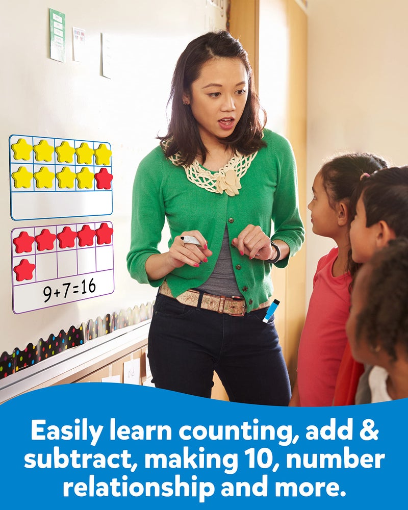 Coogam Magnetic Ten-Frame Set, Math Manipulative EVA Number Counting Games, Montessori Educational Toy Gift for Kindergarten Classroom Kids 3 4 5 Year Old - Image 4