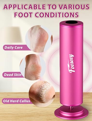 Fooseey Electric Foot File Tool Callus Remover for Feet Professional Pedicure Machine with 60pcs Sandpaper Discs Adjustable Speed Foot Files for Deadskin Dry and Cracked Feet - Image 3