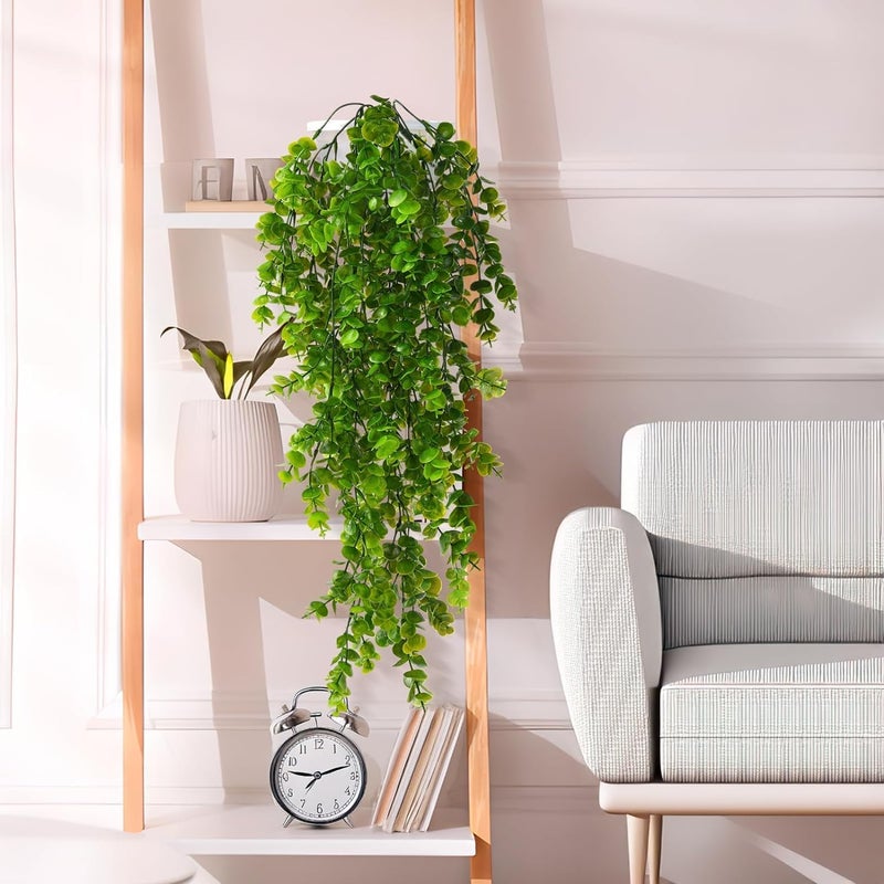WYTE ORIGIN 2Pcs Artificial Hanging Plants Fern Vine - Fake Ivy Leaves Decoration for Indoors & Outdoors, Faux Foliage Greenery Decor for Living Room, Balcony, Garden, Bedroom (2Pcs) (Green-e) - Image 5