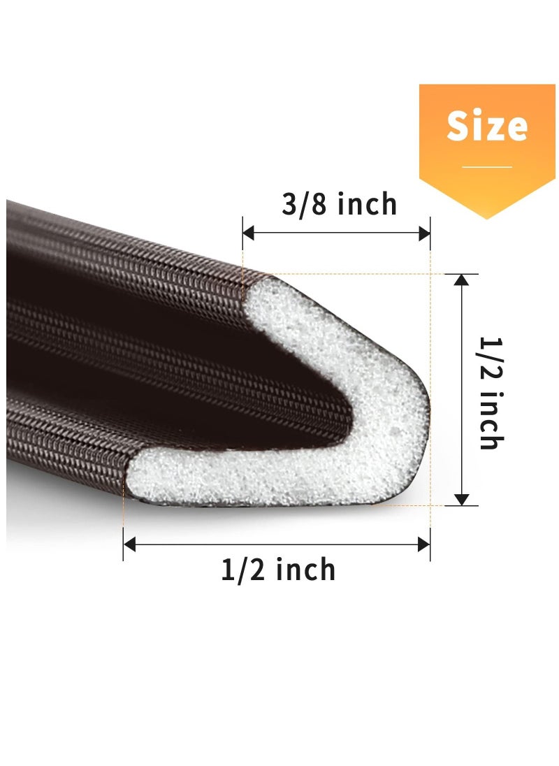 SYOSI Weather Stripping Door Seal Strip, Self-Adhesive V Shape PU Foam Weather Strip for Door/Windows, 19.7 Feet Long Door Frame Seal Door Insulation Anti Collision Soundproof  - Image 3