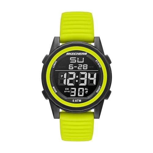 Skechers Men's Masongate Digital Green Silicone Watch - Image 1