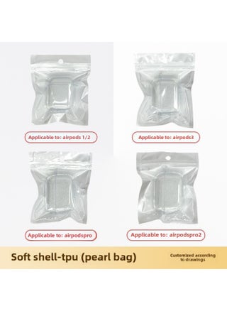 For Apple Headset Airpods4 Wireless Bluetooth Headset Protective Cover TPU Transparent Headset Protective Cover Material-Color:Tpu Soft Shell + Pearlescent Bag-Applicable Models:Fourth Generation = 3: No Ears - pzsku/Z1808ACE9DA6DDCC9FDDEZ/45/1746226318/43bfd847-440b-4c09-bdbb-71eb3eac3ae8