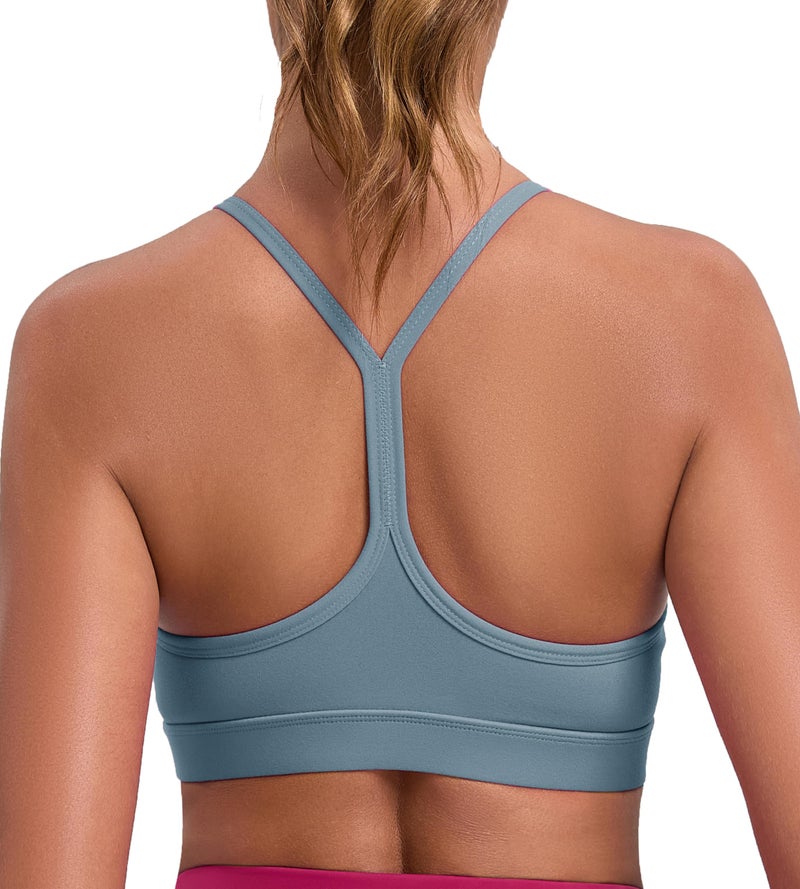 Women's Racerback Sports Bra Light Support Yoga Bra with Removable Pads - Image 1
