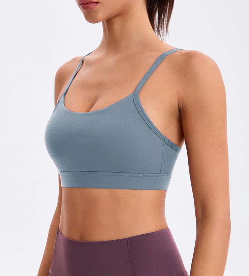 Women's Racerback Sports Bra Light Support Yoga Bra with Removable Pads - Image 2