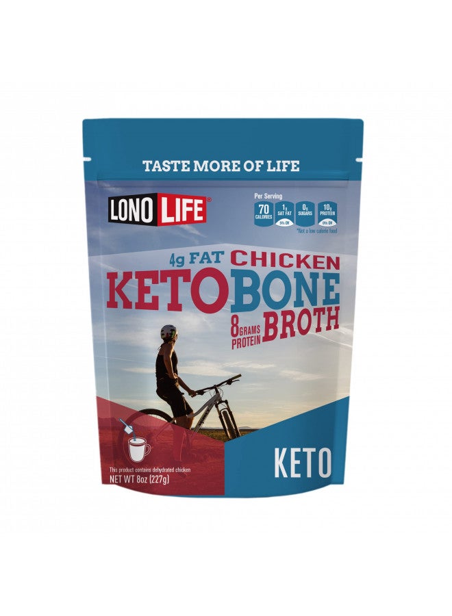 LonoLife LonoLife Keto Chicken Bone Broth Powder Mix | 10g Protein | Collagen-Rich, Keto & Paleo Friendly | Natural Ingredients | 8oz Bulk Container (15 Servings) - Image 1