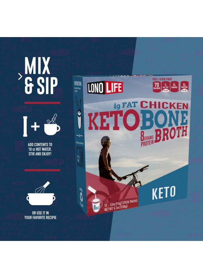 LonoLife LonoLife Keto Chicken Bone Broth Powder Mix | 10g Protein | Collagen-Rich, Keto & Paleo Friendly | Natural Ingredients | 8oz Bulk Container (15 Servings) - Image 4