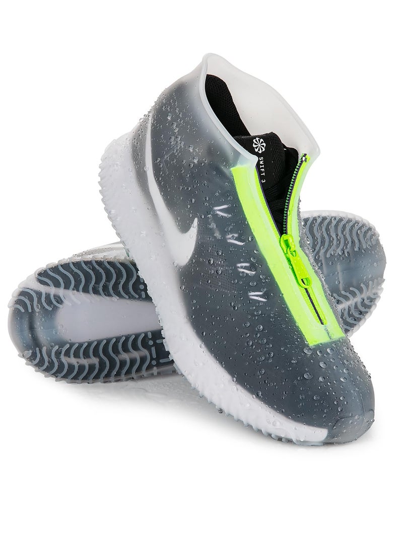 Zbyoujer Waterproof Rain Shoe Covers Silicone Overshoes with Zipper Nonslip Galoshes for Men and Women - Image 2