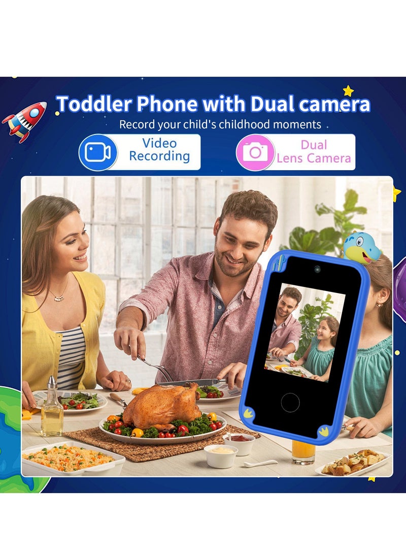 general Cute cartoon HD video kids phone with 5MP camera, fun filters and educational games, mini TF card, 32G storage, the card is a perfect gift for boys/girls - Image 3