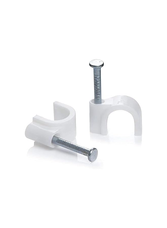 Cable Clips 20-Pieces, 22 mm Size, White