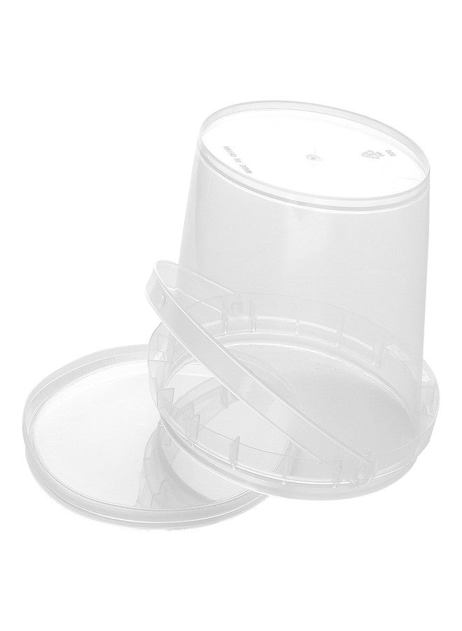 HOIGON 40 PCS 34 OZ Clear Buckets With Lids and Handles, Plastic Drink Buckets, Ice Cream Buckets, Plastic Pail for Beach Party Picnic - Image 4
