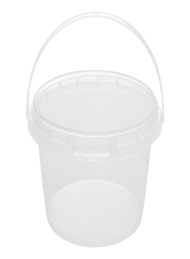 HOIGON 40 PCS 34 OZ Clear Buckets With Lids and Handles, Plastic Drink Buckets, Ice Cream Buckets, Plastic Pail for Beach Party Picnic - Image 5