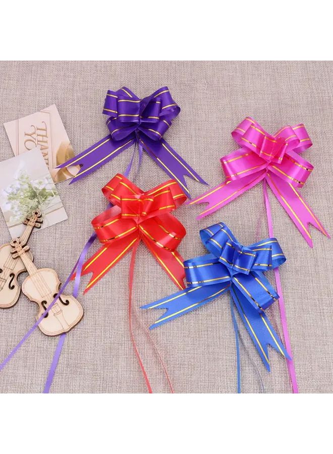50pcs Plastic Ribbon Bows For Gift Packaging Random Colors Wedding Birthday Decor - Image 5