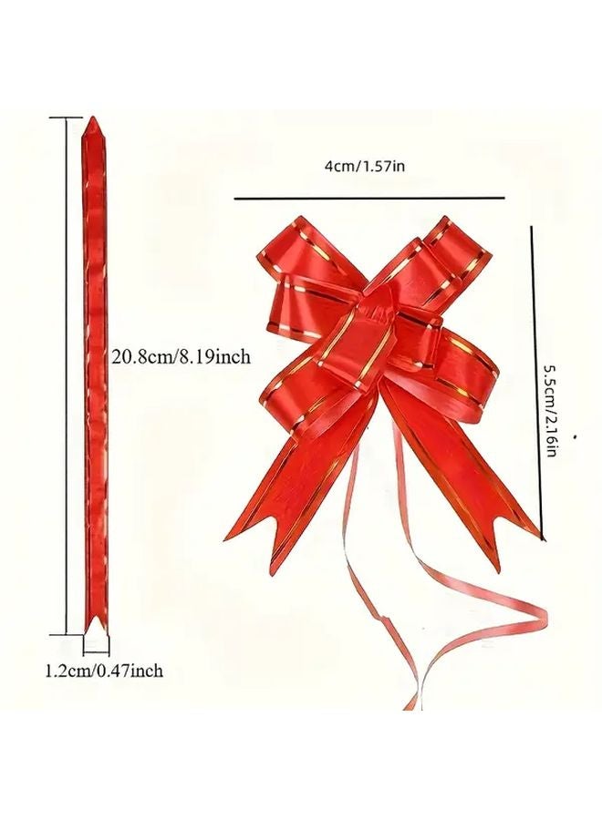 50pcs Plastic Ribbon Bows For Gift Packaging Random Colors Wedding Birthday Decor - Image 4