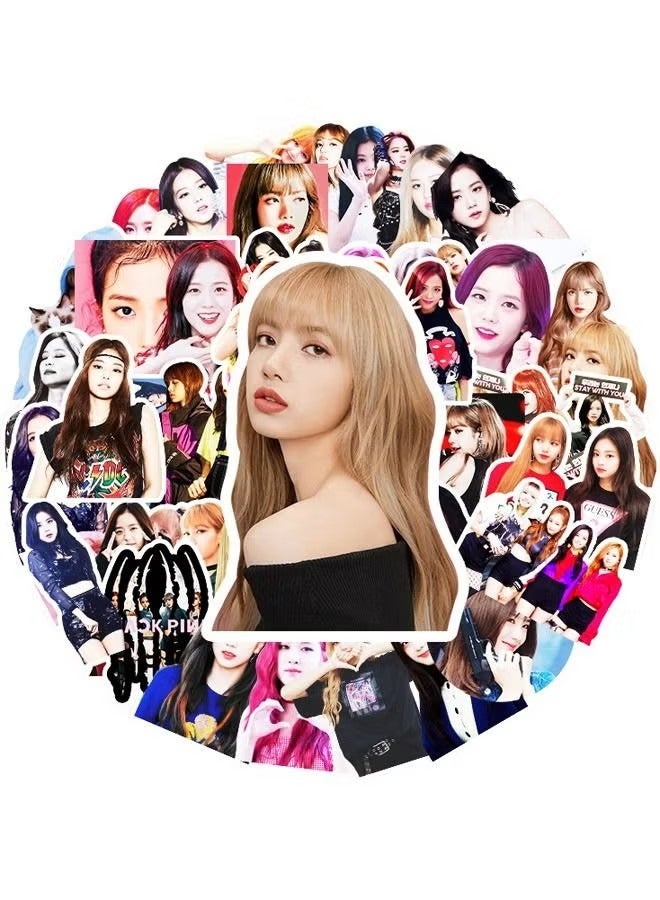 أوشن خمسون ملصقاً أسود وردي - Image 1