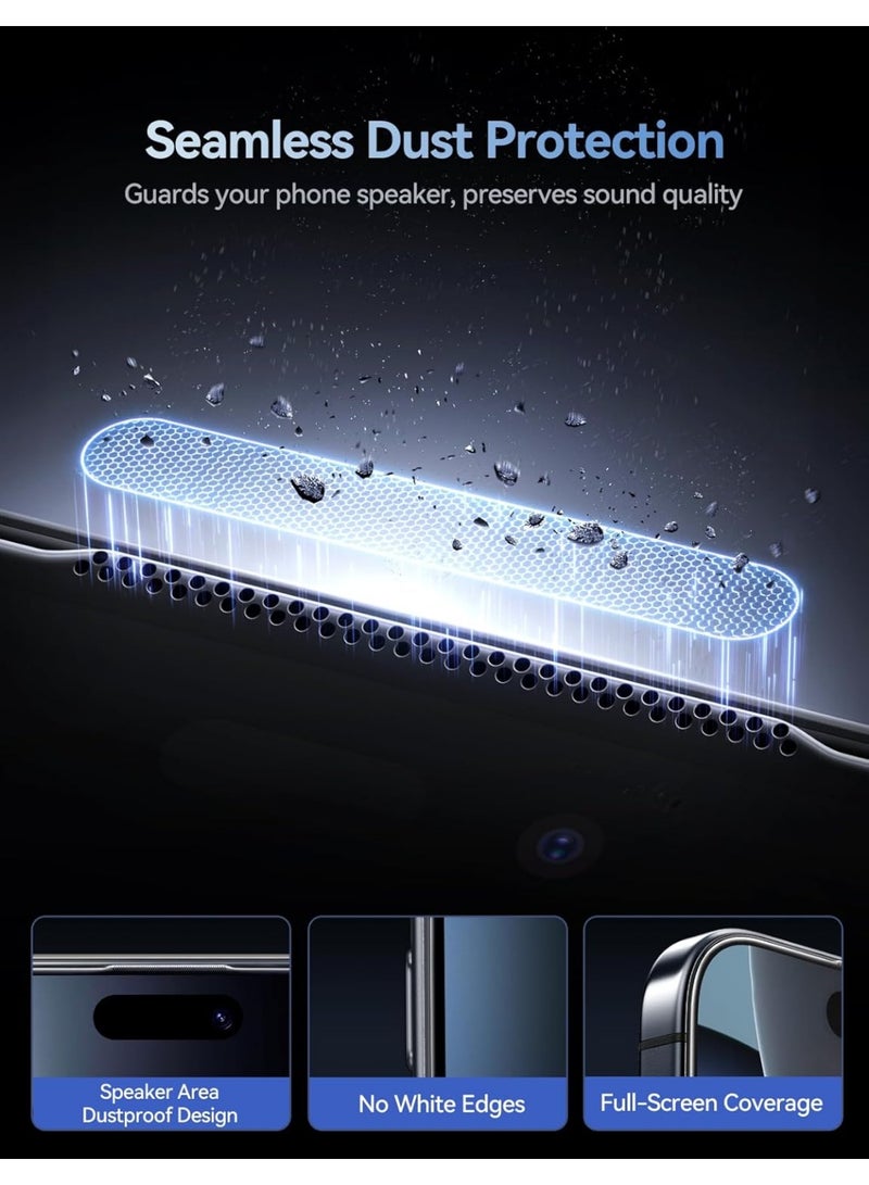 IPhone 17 Pro Max ESD Anti Static 9H Premium Tempered Glass Screen Protector With Black Frame - Image 4