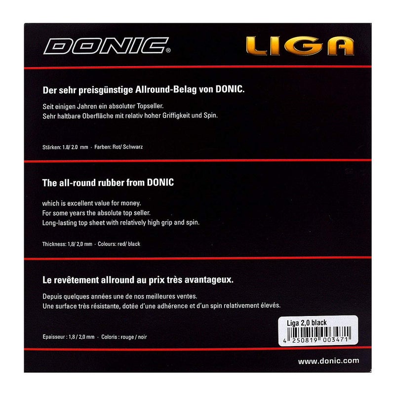 donic مطاط تنس الطاولة ليغا، اللون - أسود - Image 5