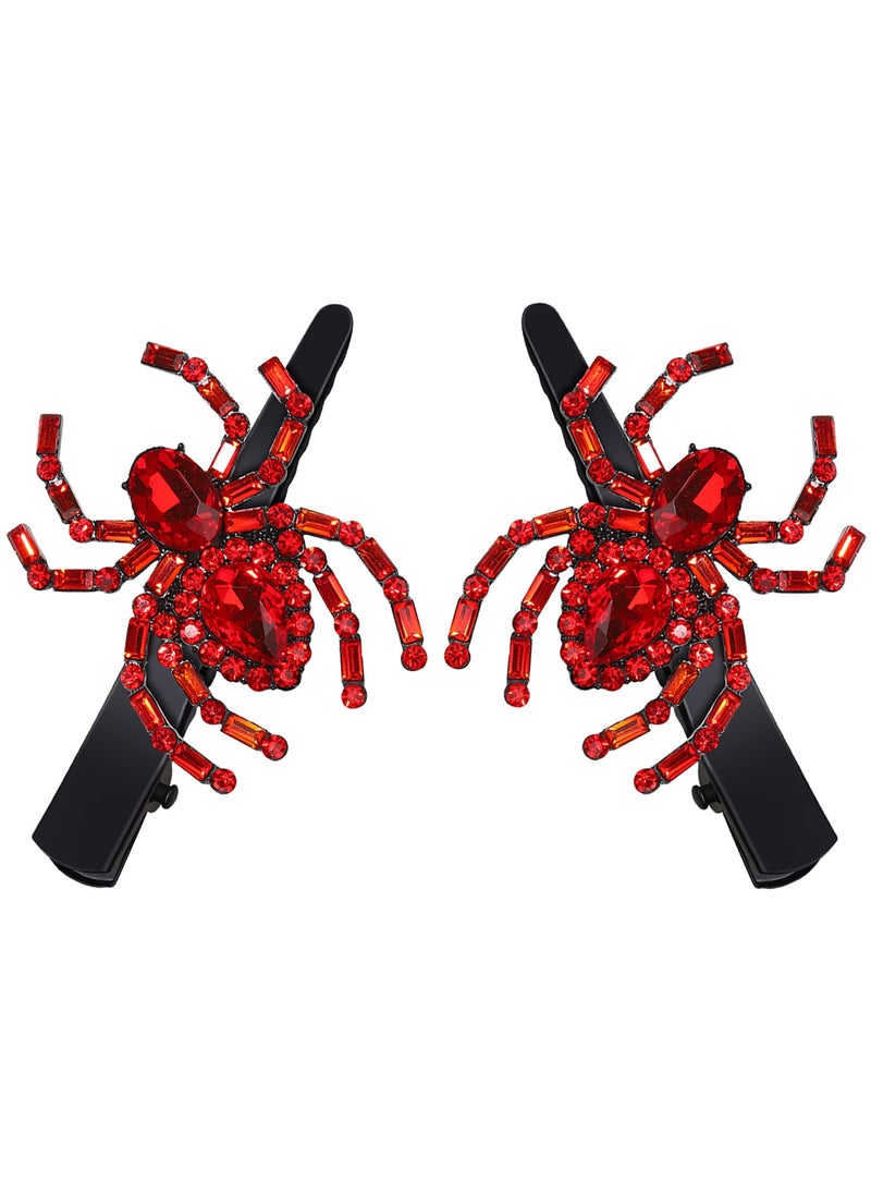 YAHPERN - Halloween Hair Clips Gothic Large Red Spider Alligator Duckbill Hair Pins for Women Halloween Hair Accessory Cosplay Costume Party Hair Pieces - Image 1