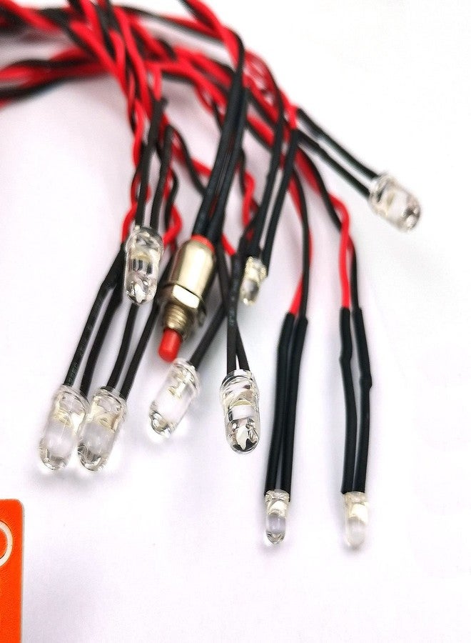 DEVMO Rc Car Headlights Taillight Rc Truck Led Lights Flashing Light Lamp 12 LED 5 Operation Modes for 1/10 Rc Trucks, Crawler, Off-Road, Sport Racing - Image 4