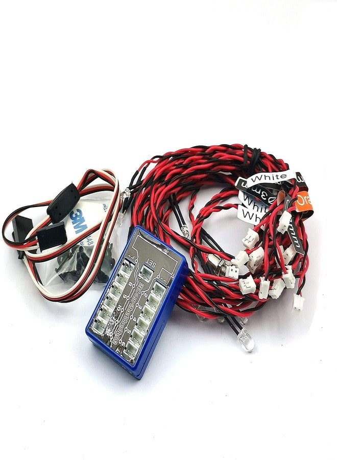 DEVMO Rc Car Headlights Taillight Rc Truck Led Lights Flashing Light Lamp 12 LED 5 Operation Modes for 1/10 Rc Trucks, Crawler, Off-Road, Sport Racing - Image 3