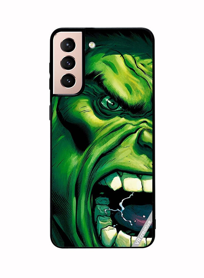 VR CREATIVE Protective Case Cover For Samsung Galaxy S21 Plus 5G Hulk Face Design Multicolour - Image 1