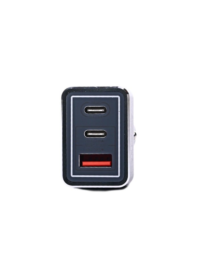 Ivon 45W Metal Car Charger - 1 USB-A & 2 USB-C Ports Fast Charging for Smartphones, Tablets & More (CC43) - Image 4