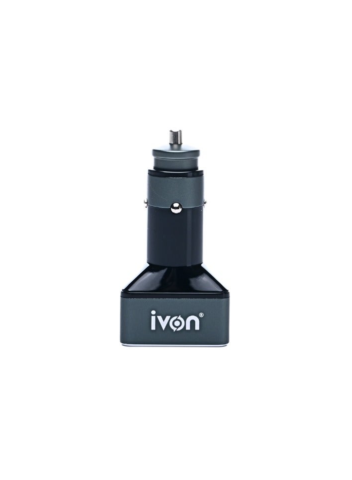 Ivon 45W Metal Car Charger - 1 USB-A & 2 USB-C Ports Fast Charging for Smartphones, Tablets & More (CC43) - Image 2