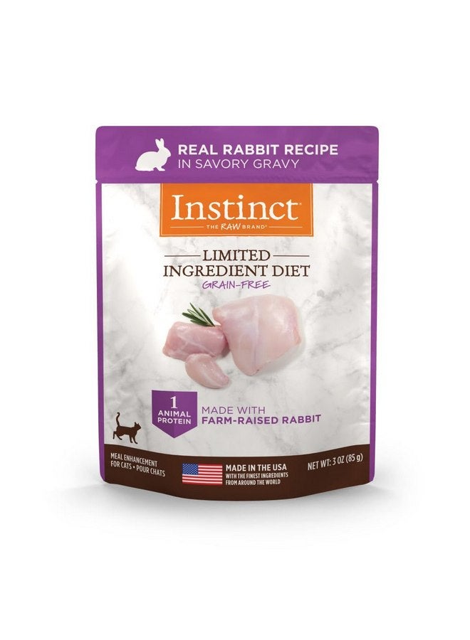 غريزة طعام القطط الرطب الطبيعي من Instinct Limited Ingredient Diet Grain Free Real Rabbit Recipe، 3 أونصة (عبوة من 24 قطعة) - Image 1