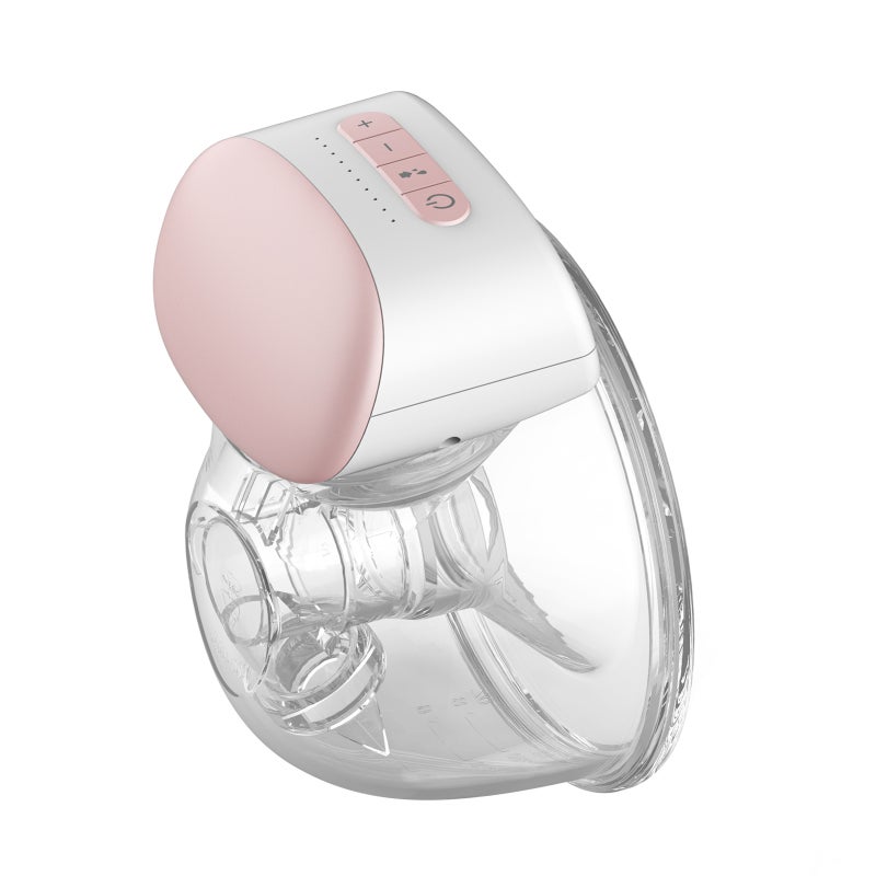 BEBEBAO Wearable Breast Pump: 24mm Pink Silicone Hands-Free Invisible Pump - Ultra-Silent All-In-One Portable Pump With 3 Modes 10 Adjustable Levels Built-In Battery for Breastfeeding Mothers On The Go - Image 1
