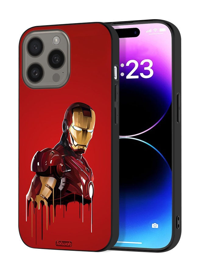 Tolwak Apple iPhone 15 Pro Max Protective Case Cover Iron Man Art - Image 1