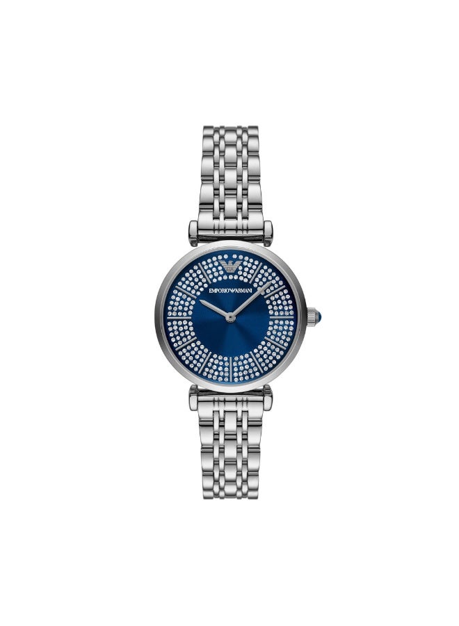 EMPORIO ARMANI Women Emporio Armani Women's Blue Dial Stainless Steel Watch - Image 1